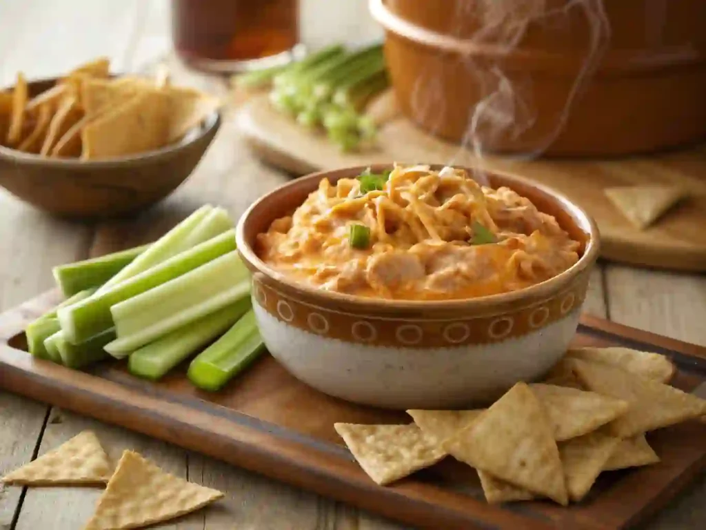 Buffalo Chicken Crockpot Dip
