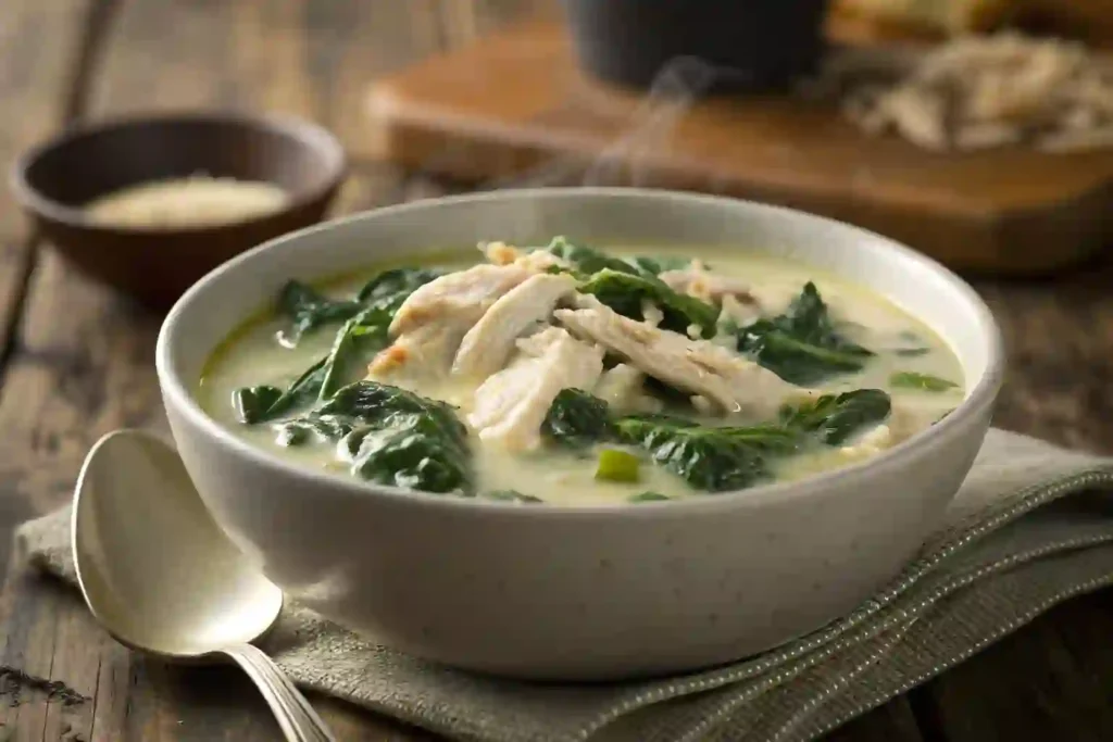 Creamy Spinach Chicken Soup