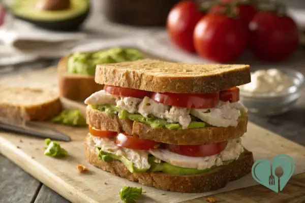 Avocado Tomato Sandwich (Chicken or Chickpea Version)