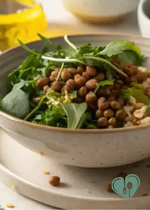 Mixed Greens with Lentils & Sliced Apple