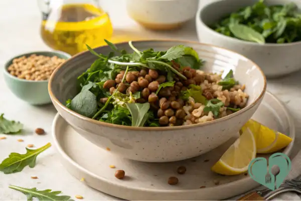 Simple Grain-Bean-Greens Bowl (Diabetic Lunch Base)