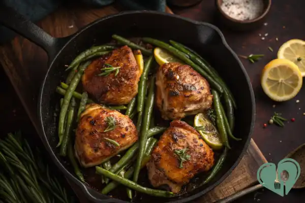 Garlic Butter Chicken with Green Beans Simple, Low Carb, Diabetic Dinner