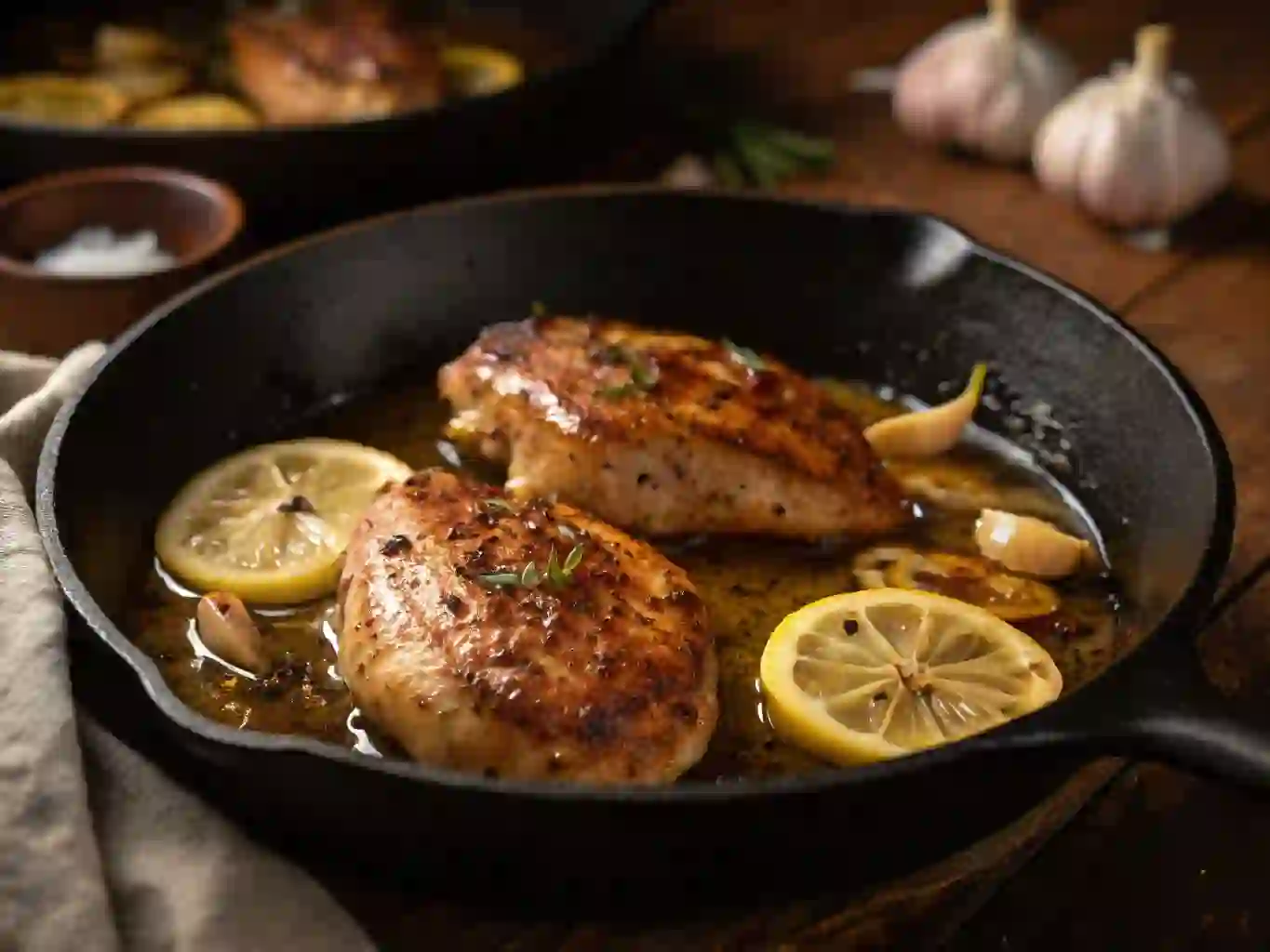 15-Minute Garlic Lemon Chicken Skillet Easy Low Carb Diabetic Dinner