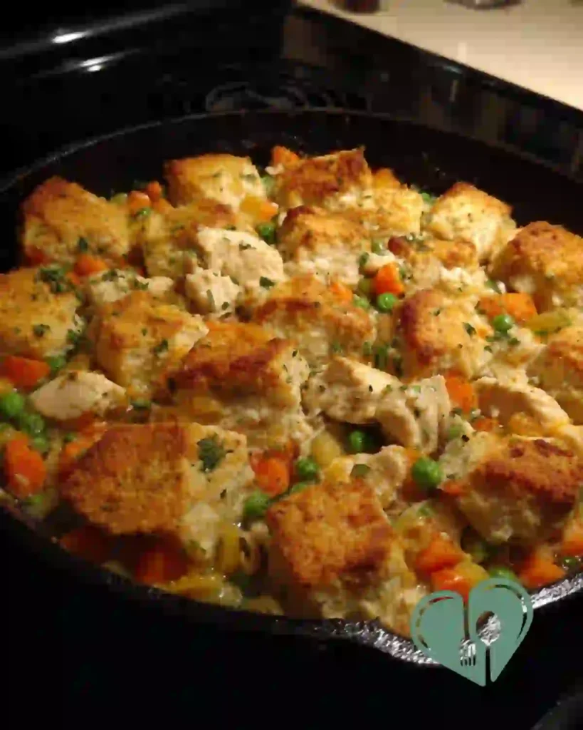 Healthy Chicken Pot Pie Skillet (No Crust)