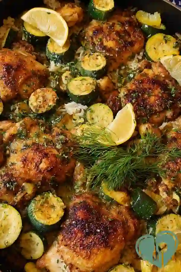 One pan chicken and zucchini