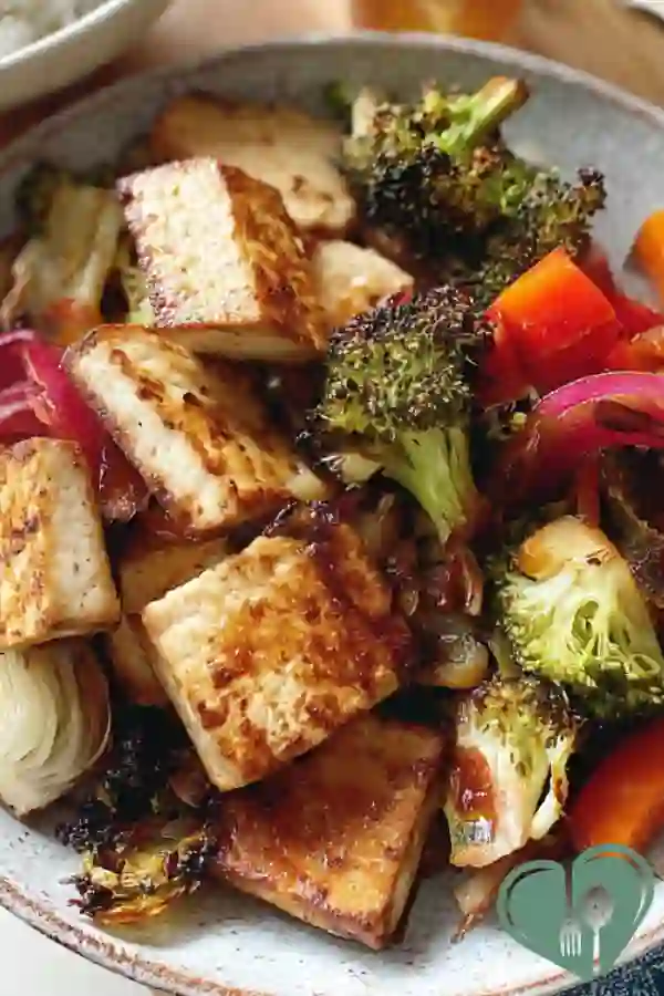 Tofu with roasted veggies