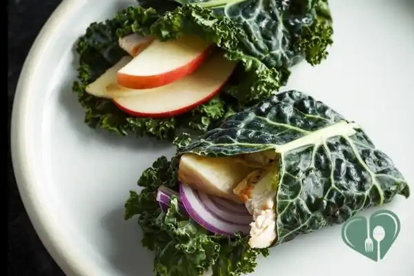 Chicken & Apple Kale Wraps (Balanced & Fiber-Rich)