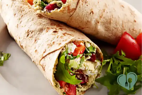 Veggie Wrap with Cilantro Hummus