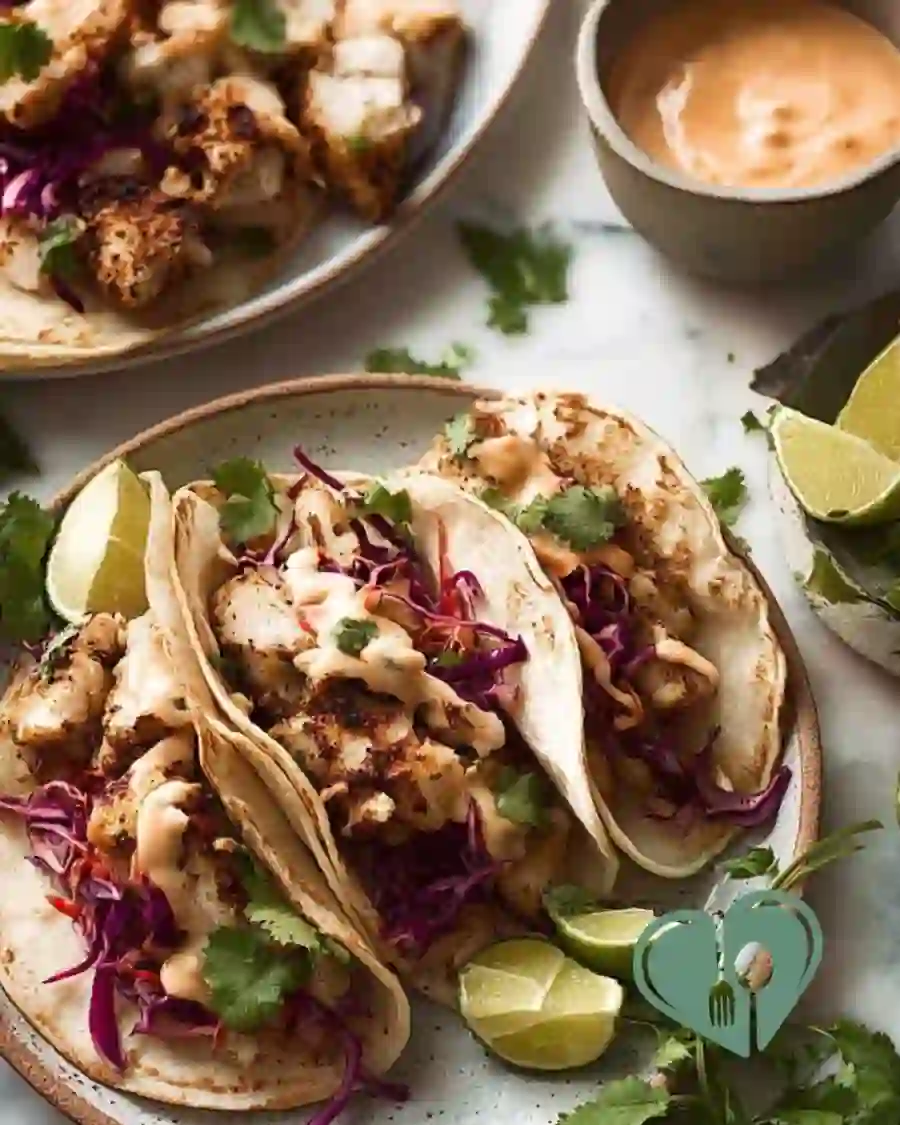 Fish taco wraps with crispy fish, lettuce, and creamy sauce in a soft tortilla