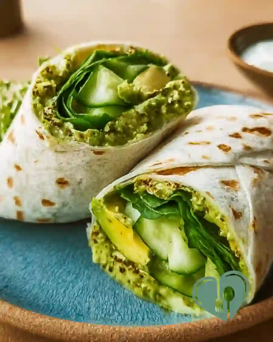 Fresh cucumber avocado wraps filled with creamy avocado and crisp vegetables.