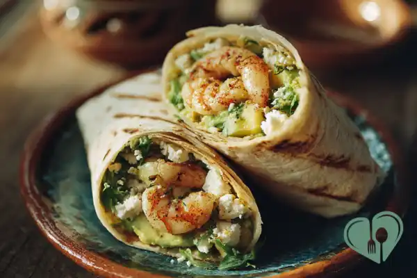 Shrimp, Avocado & Feta Wrap (High-Protein Option)