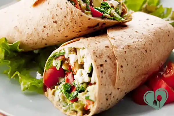 Veggie Wrap with Cilantro Hummus (Plant-Based & Diabetic-Friendly)